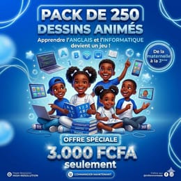 Pack de 250 Dessins Animés Éducatifs pour Enfants