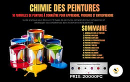 CHIMIE DES PEINTURES 10 FORMULES DE PEINTURE À CONNAÎTRE POUR APPRENDRE, PRODUIRE ET ENTREPRENDRE