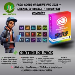 🔑 PACK DE LOGICIEL D'ADOBE CLOUD - Version Windows et MacOs