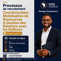 Partage d'expérience  PROCESSUS DE RECRUTEMENT COORDONNATEUR MOBILISATION DE RESSOURCES