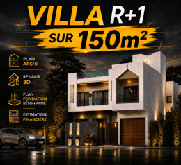 Villa R+1 (Dimension : 150m² )