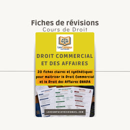 Pack Cours Droit Commercial - 20 Fiches de Révision | Programme Afrique  Francophone