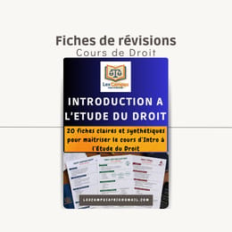 Pack Introduction à l'Etude du Droit - 20 Fiches de Révision | Programme Afrique  Francophone