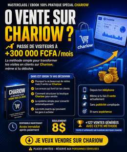 Transforme tes visites en argent sur Chariow (même si tu pars de 0)