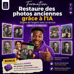 Apprends à restaurer des vielles photos abimées et  gagne de l'argent avec ce service.