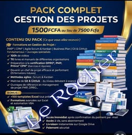 PACK COMPLET GESTION DE PROJET - 1500 FCFA