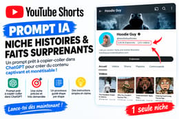 🔥 PROMPT YOUTUBE, TIKTOK SHORTS : NICHE HISTOIRES & FAITS SURPRENANTS