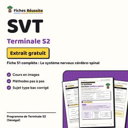 Extrait gratuit – SVT Terminale S2 (fiche S1 complète, PDF)