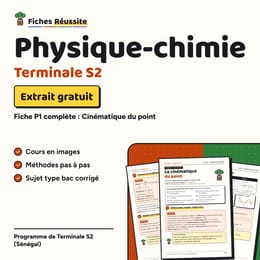 Extrait gratuit – Physique-chimie Terminale S2 (fiche P1 complète, PDF)