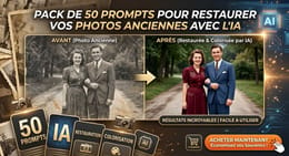 𝐏𝐚𝐜𝐤 𝐏𝐫𝐞𝐦𝐢𝐮𝐦 : 50 𝐏𝐫𝐨𝐦𝐩𝐭𝐬 𝐈𝐀 𝐩𝐨𝐮𝐫 𝐑𝐞𝐬𝐭𝐚𝐮𝐫𝐞𝐫 𝐞𝐭 𝐂𝐨𝐥𝐨𝐫𝐢𝐬𝐞𝐫 𝐕𝐨𝐬 𝐏𝐡𝐨𝐭𝐨𝐬 𝐀𝐧𝐜𝐢𝐞𝐧𝐧𝐞𝐬