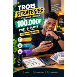 3 STRATÉGIES TESTÉES POUR GÉNÉRER 100 000 FCFA PAR SEMAINE AVEC TON TÉLÉPHONE