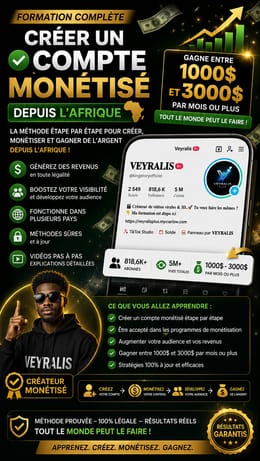 🏆 CRÉER UN COMPTE MONÉTISÉ DEPUIS L’AFRIQUE
