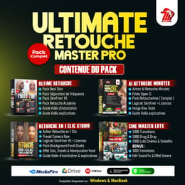 Pack ULTIMATE RETOUCHE MASTER PRO - 🔥 4 Packs en 1 Résultat Professionnel