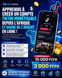 CRÉE UN COMPTE TIKTOK MONÉTISABLE DEPUIS L’AFRIQUE ET GAGNE TES PREMIERS REVENUS !