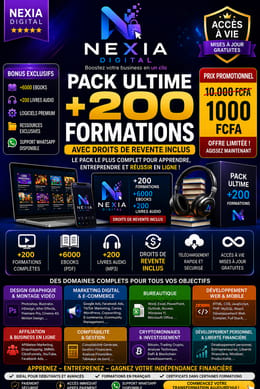 PACKs COMPLET +200 FORMATIONS AVEC DROITS DE REVENTE