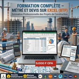 FORMATION COMPLÈTE – MÉTRÉ ET DEVIS SUR EXCEL (BTP)