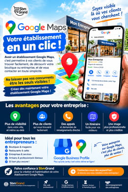 Faites découvrir votre entreprise à des milliers de clients grâce à Google et Google Maps !