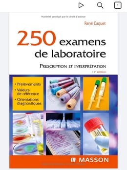250 Examens de laboratoire : valeurs normales et interprétation