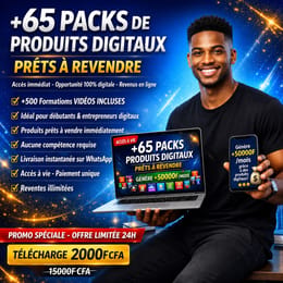 Pack +65 produits digitaux + Logiciels : Votre Kit de Croissance Commerciale