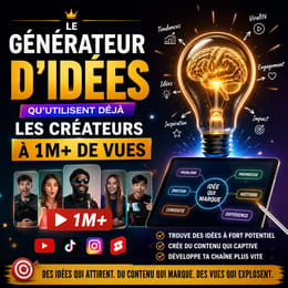 Le générateur d'idées qu'ils utilisent déjà les créateurs à 1M+ de vues