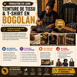 Formation en ligne en tissu et T shirt bogolan