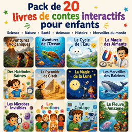 Pack de 20 livres de contes éducatifs pour enfants + Bonus (+10.000 pages de coloriages)