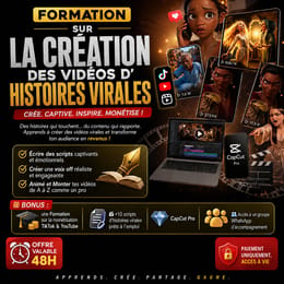 FORMATION SUR LA CRÉATION VIDÉOS D’HISTOIRES ANIMÉES VIRALES