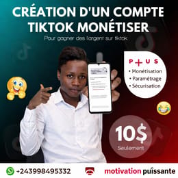 Création de compte monotiser tiktok