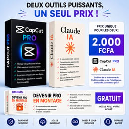 Accès  a capcut pro et a Claude IA pro