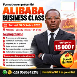Formation en présentiel à Abidjan:                  ALIBABA BUSINESS CLASS