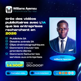 Crée tes publicités, films et séries, puis apprends à vendre tes services.