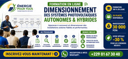 Dimensionnement d'un système solaire photovoltaïque autonome et hybride