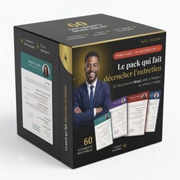 Le pack d'emploie Ultime  : ton dossier de candidature pro prêt en 5 minutes chrono.