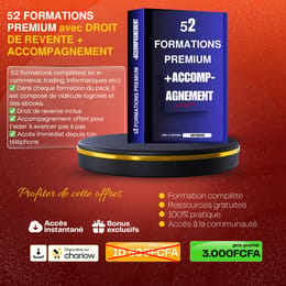 𝟱2 𝗙𝗢𝗥𝗠𝗔𝗧𝗜𝗢𝗡𝗦 𝗣𝗥𝗘𝗠𝗜𝗨𝗠 𝗮𝘃𝗲𝗰 𝗗𝗥𝗢𝗜𝗧 𝗗𝗘 𝗥𝗘𝗩𝗘𝗡𝗧𝗘 + 𝗔𝗖𝗖𝗢𝗠𝗣𝗔𝗚𝗡𝗘𝗠𝗘𝗡𝗧