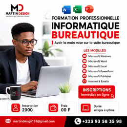 Formation Bureautique en ligne — 100% Pratique