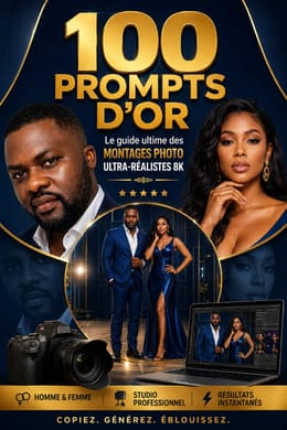 100 PROMPTS D'OR. Le guide ultime des montage photo ultra-réaliste