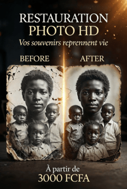restauration d'ancienne photos endommagé et détruite
