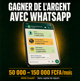 Mariam a gagné 100 000 FCFA en un mois avec WhatsApp à Yopougon — Voilà sa méthode