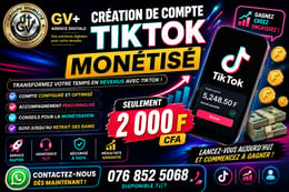 Création de Compte TikTok Monétisé
