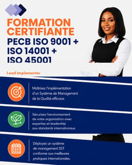FORMATION CERTIFIANTE RESPONSABLE QHSE & MANAGER SYSTÈMES ISO (PECB ISO 9001 - 14001 - 45001)
