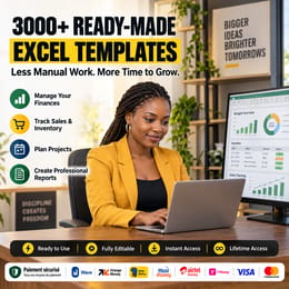 3000+ Ready-Made Excel Templates