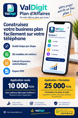 ValDigit Plan d’Affaires : créez votre business plan