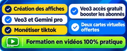 Formation sur la création des vidéos et affiche avec VEO3 Gemini et autres outils IA