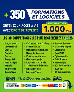MÉGA PACK DE +500 FORMATIONS AVEC DROIT DE REVENTE EN 2026