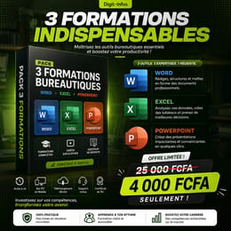 Maîtrisez les outils bureautiques essentiels avec nos 3 formations : Excel - PowerPoint - Word