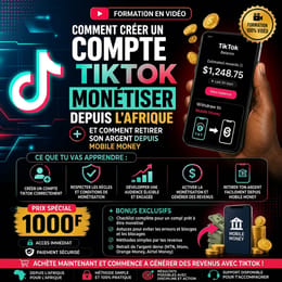 Formation: Création de compte Tiktok monetisable