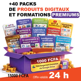 +40 packs produits digitaux