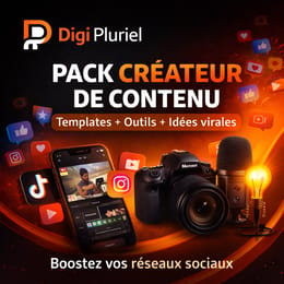 Packs de logiciels, formations, templates et mockups