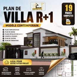 Villa R+1 Contemporaine – Plan Architectural