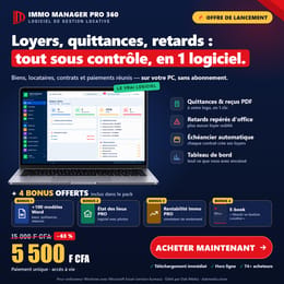 IMMO MANAGER PRO 360 — Le logiciel Excel tout-en-un de gestion locative immobilière